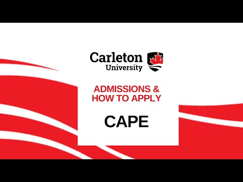 Admissions & How to Apply - CAPE