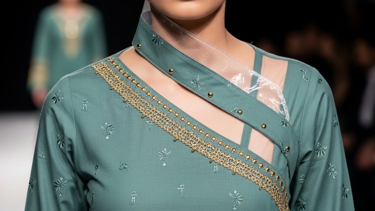 So Beautiful & Easy Neck Design | New Model Neck Design | Winter Suit ...