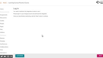 Setting up Google Drive on Canvas