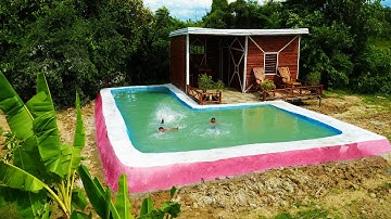 30 Days Build The Most Creativity Modern Bamboo Resort With Swimming Pool By Ancient Skill