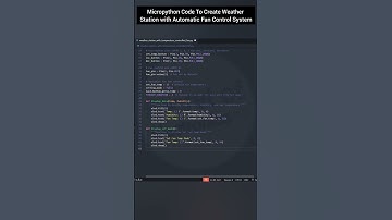 Micropython Code To Create Weather Station with Automatic Fan Control