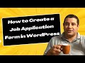 How to create a job Application Form inside WordPress - Fluent Forms Tutorial