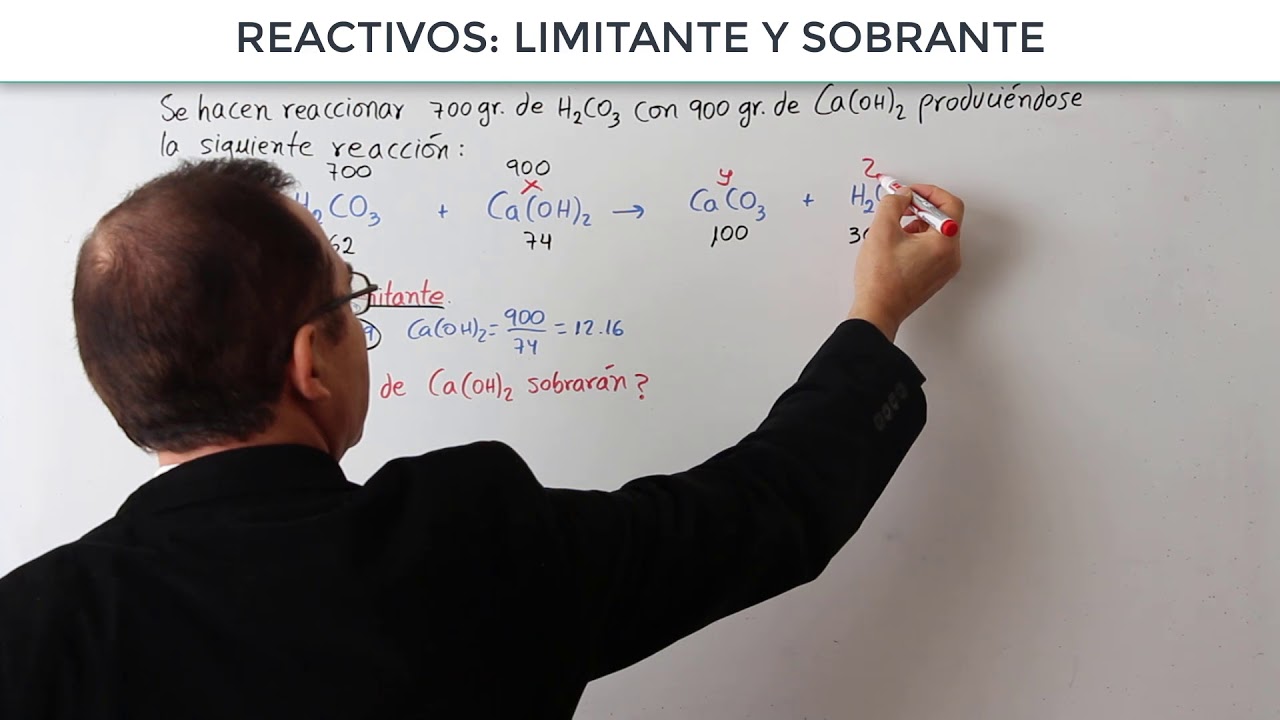 REACTIVO LIMITANTE Y REACTIVO SOBRANTE Falta Un 2 Delante Del H2O Pero 