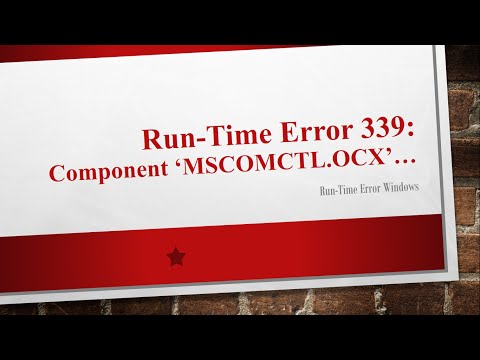 Khắc phục lỗi thiếu file MSCOMCTL.OCX