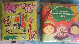 Buku Bantal Bayi Mengenal Nabi Muhammad ﷺ & Mengenal Huruf Hijaiyah dari ا Alif sampai ي Ya