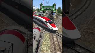 DOUBLE TRACK RAILWAY PASSED BY HIGH-QUALITY TRAIN #railways #train #railcrossing