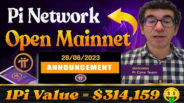 Big Announcement 💥 Pi Network Open Mainnet Launch on 28/6/2023 New Update 🤯🤩 1Pi= $314,159 🤑 #crypto