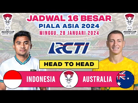 Jadwal 16 Besar Piala Asia Hari Ini - Indonesia vs Australia | Live RCTI