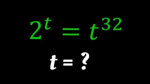 Hardest Math Olympiad Exponential Equation | 2^t=t^32