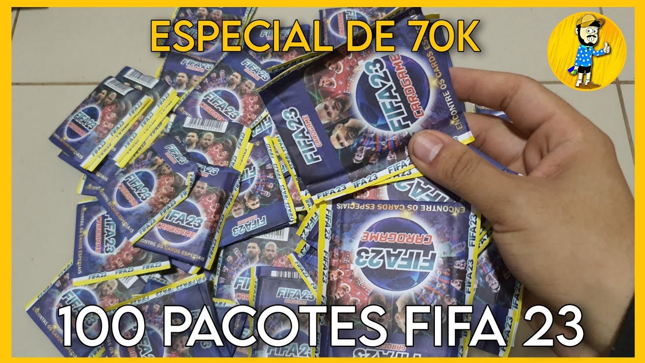 ABRINDO 100 PACOTES DE CARDS DE FIFA 23 / ESPECIAL 70 MIL INSCRITOS
