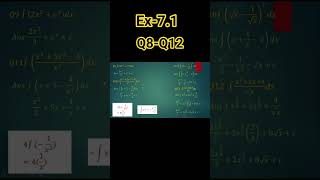 Class 12 Integration Ex-7.1 Q8-Q12|Integration Made Easy| #Class 12#Integration