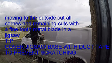 Fitting window to VW T5 sliding door.