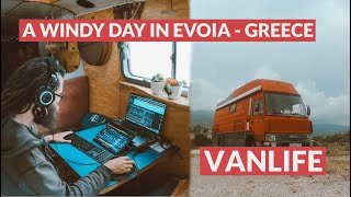 A windy Van Life Day in Evoia  silent Film  Greece 2024
