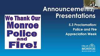 October 28, 2025 Monroe City Council Meeting