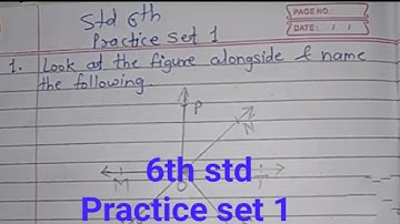 6th std practice set 1/ maths/ basic concepts in geometry /chapter no 1