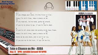  Take a Chance on Me - ABBA Piano Backing Track with chords and lyrics