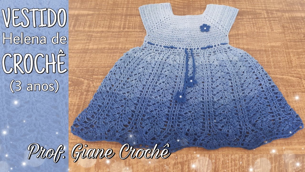 Vestido Cecília Infantil de Crochê (2 anos) I Professora Giane Crochê 