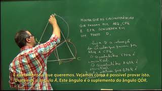 Geometria - Aula 69 - Problema sobre triângulo e circunferências - Legendado
