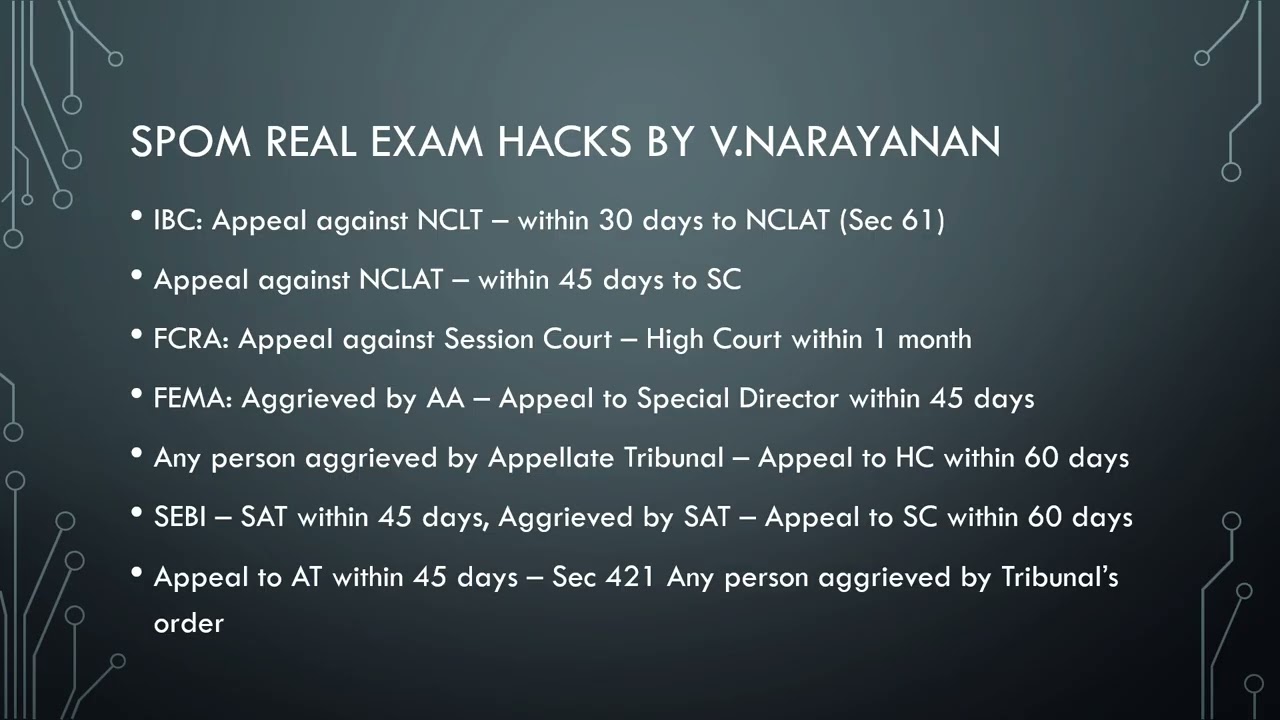IBS - Law Appeals SEBI & Corporate laws CA Final 