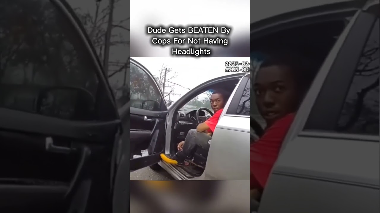 Мужика избили копы за отсутствие фар.