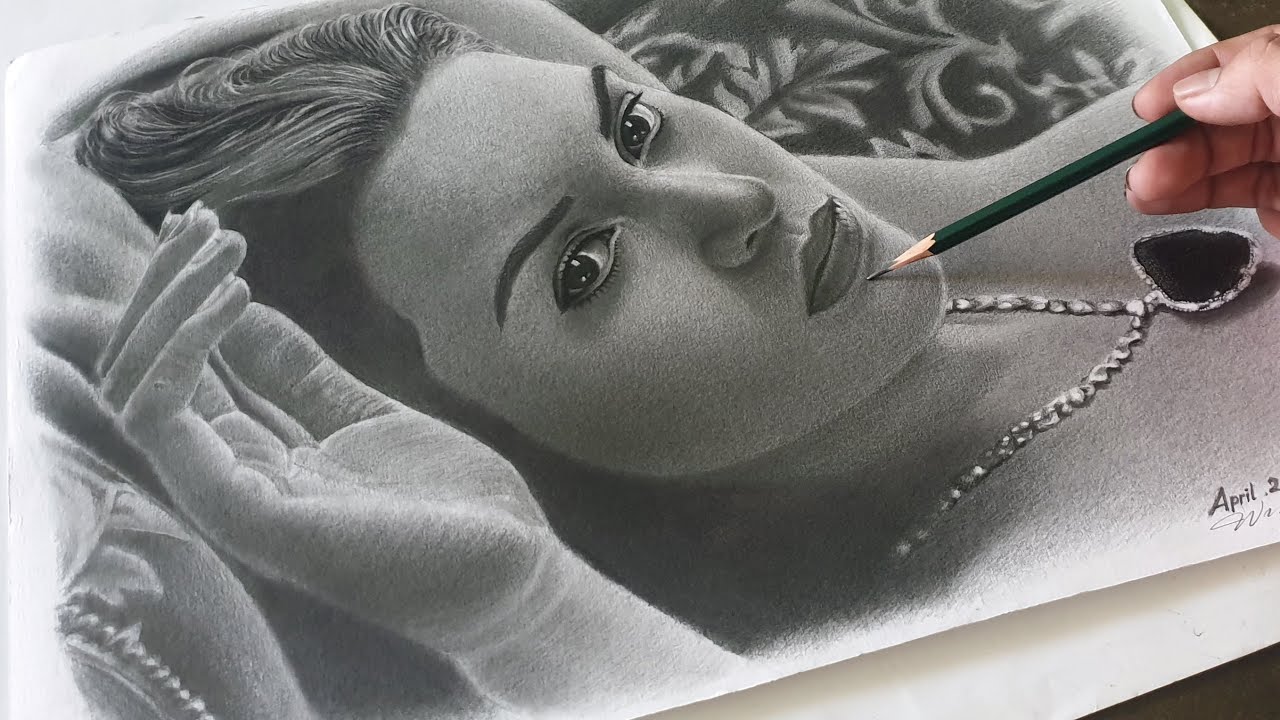 Rose Titanic Replica Graphite and charcoal pencil drawing for beginners
