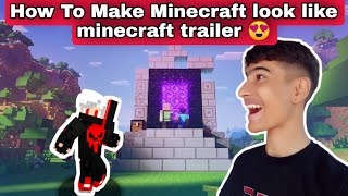 How Make Minecraft look like trailer | Minecraft trailer like graphics hindi in mobile