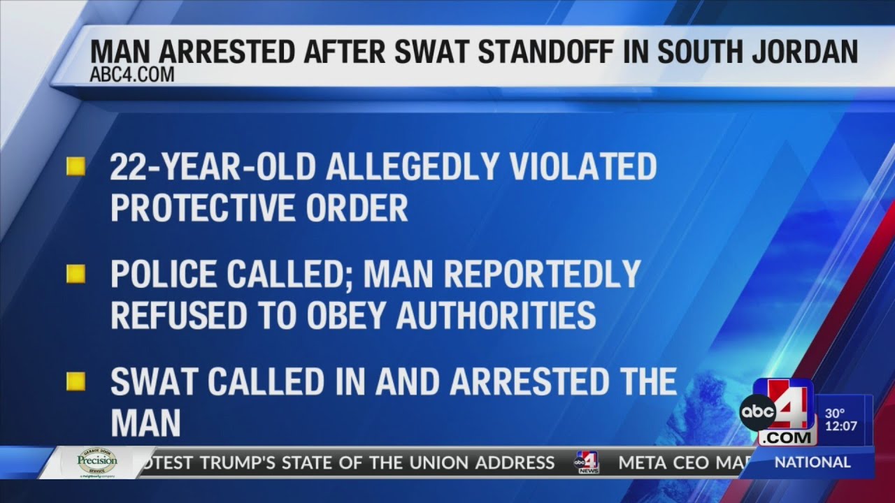 SWAT standoff in South Jordan ends with man in custody - YouTube