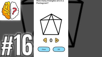 Brain Out Level 16 How many triangles are in a pentagram? Gameplay Solution Walkthrough