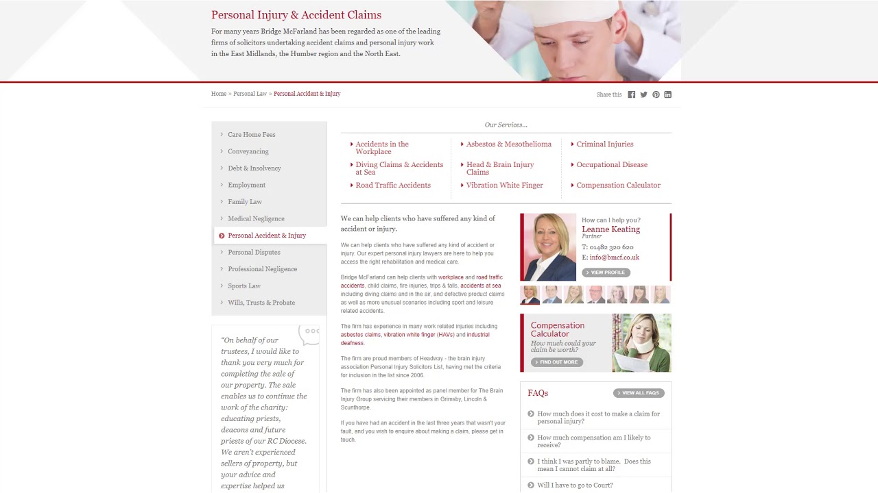 Personal Injury Solicitor Hull - Bridge McFarland