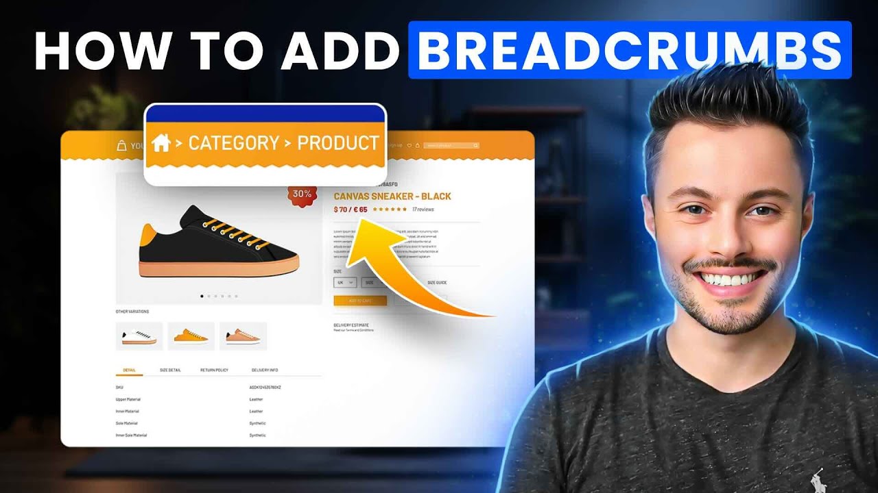 How to Add Breadcrumbs to Your Online Store - YouTube