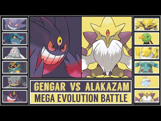 Pokerag - [ 🥊 ] BATALHA POKÉMON - MEGA EVOLUÇÕES Mega Alakazam #065- Pokémon  Psíquico do tipo psíquico. O Alakazam Mega evolui ao segurar a Alakazite.  Ao fazer isso, além da sua