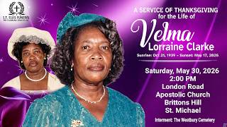 A Service of Thanksgiving for the Life of Velma Clarke