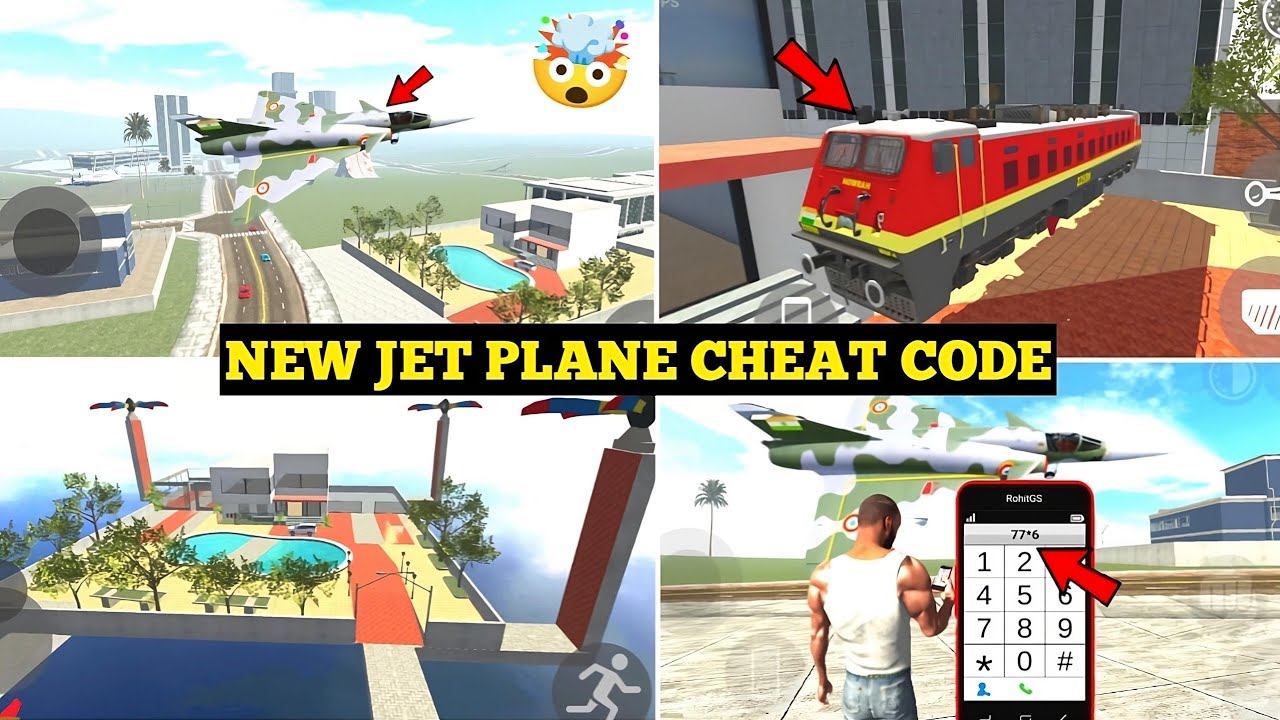 Jet Games Code New Jet Plane Cheat Code in Indian Bike Driving 3D 🤯🔥|New Update 2024 ...