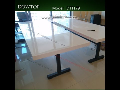 Glossy White Corian Dining Table Installation Youtube