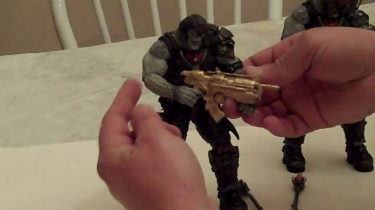 Gears of War 2 Drone & Sniper 2 pack Golden Hammerburst YouTube