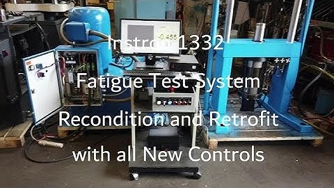55KIP Instron 1332 Servo Hydraulic Fatigue Test System New Software & Controls