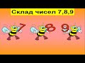 Математика. 1 клас. Склад чисел 7, 8, 9. Інтерактивна гра.