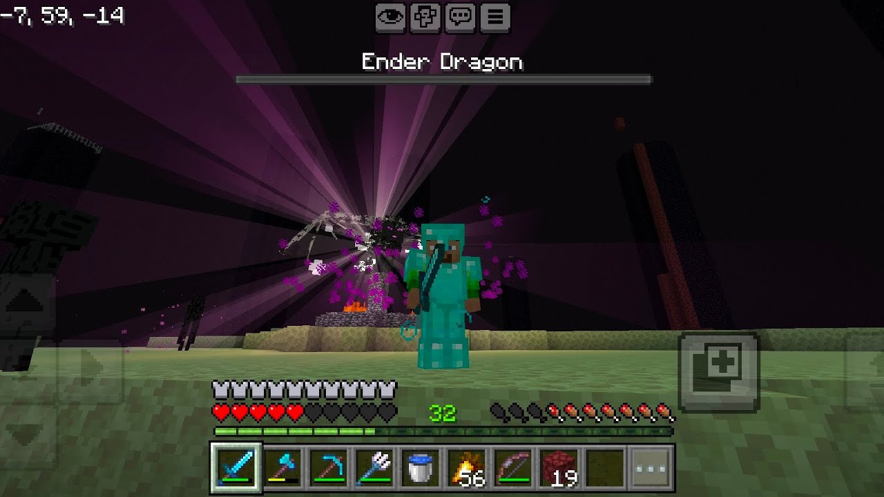 Defeating ender dragon in Minecraft Survival series day 8 | Davil_Gamerz | 