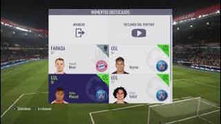 57' Mbappe (Asist. Verratti) 2-0 (5) Paris SG v Bayern Munich UCL