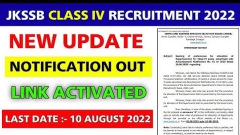 jkssb class IV latest update. preference link for jkssb class IV aspirants. @FEBGovtjobs