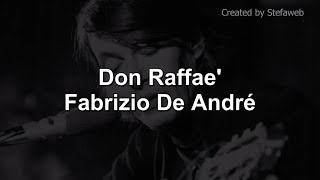 Fabrizio De André - Don Raffaè (Best karaoke songs)