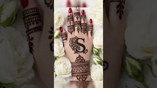 S letter beautiful henna design ❤️#mehndi #hennadesign #trending #latest #youtube