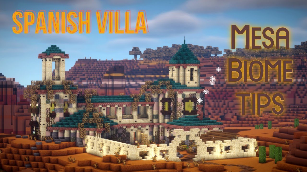 Building in Biomes!! 🌎 Mesa biome tips 🌵 Spanish Villa!! YouTube