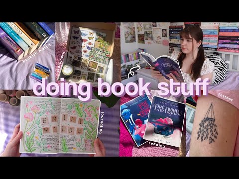 doing book stuff ✧.* book shopping, journaling, giveaway, book merch, new tattoos & stationary haul