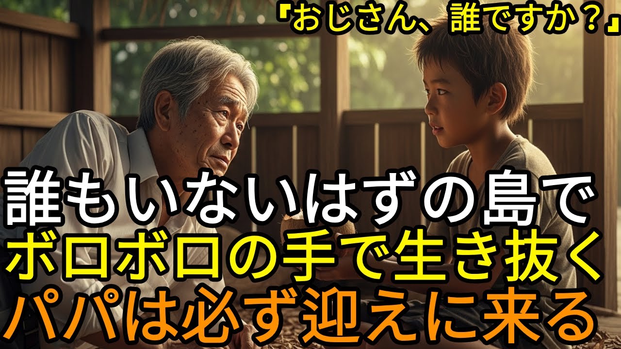 リゾートを建設するため無人島を訪れた建設会社の会長が、森の中から突然飛び出してきた子どもを見て、驚いて倒れてしまう