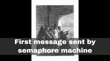 2nd March 1791: Claude Chappe sends the first message by semaphore machine