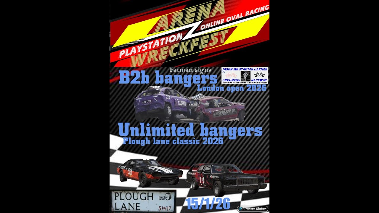 Arena wreckfest B2b bangers London open 2026 + Unlimited bangers Plough lane classic 2026
