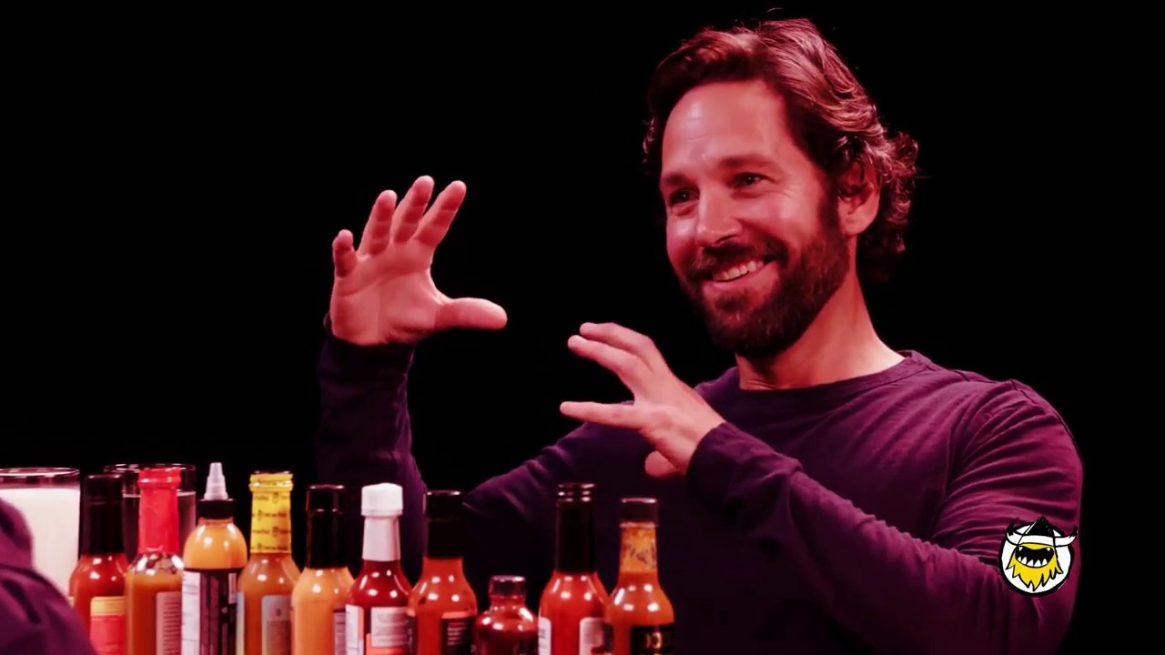 Paul Rudd Does a Historic Dab While Eating Spicy Wings Hot Ones YouTube