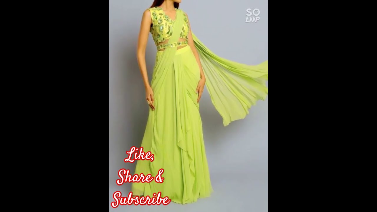 Latest Pre Draped Saree Design Collection Trendy With Blouse Ideas 2024 25 