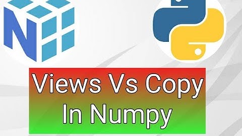 Numpy : view vs copy in Hindi